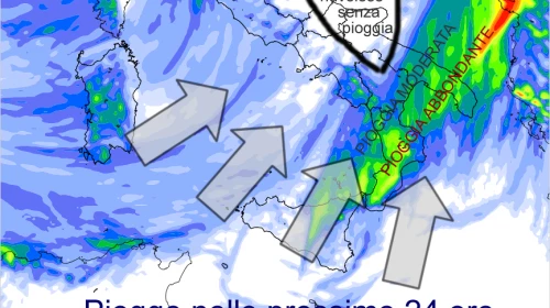 Maltempo nelle prossime ore. Pioggia moderata in arrivo.